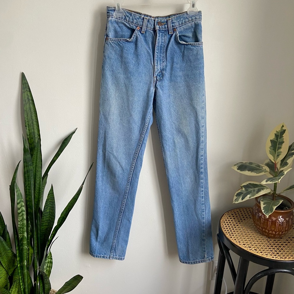 Orange tab Levi’s jeans